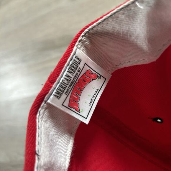 Vintage Detroit‎ Red Wings Hat Snapback NHL Nutmeg Wool Blend Red Black Cap USA - Picture 4 of 9
